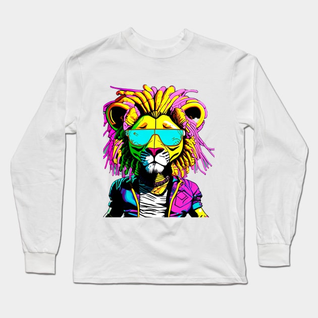 Dread Lion Long Sleeve T-Shirt by SkloIlustrator